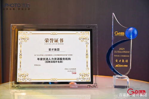 愛才集團榮膺2021年度優選人力資源服務機構，引領人力資源管理咨詢新高度